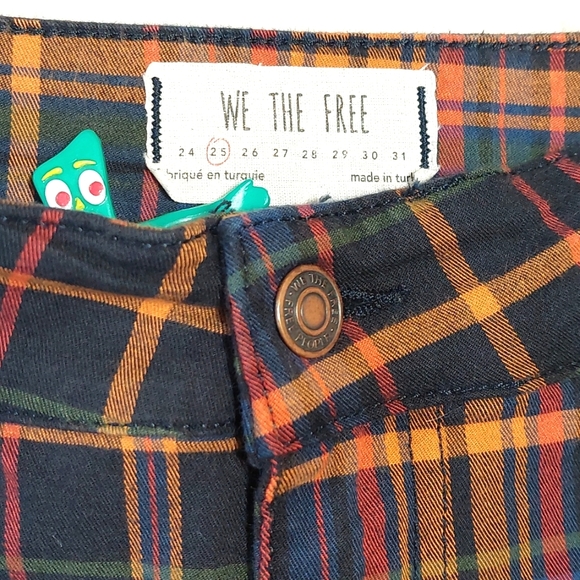 We the Free FP Belle plaid skinny pants, size 25 - Picture 3 of 7